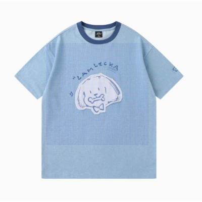 LAMLICKA Fake Two-Piece Long Sleeve T-Shirt - Zhou Shen (Charlie) Same Style Couple's Top