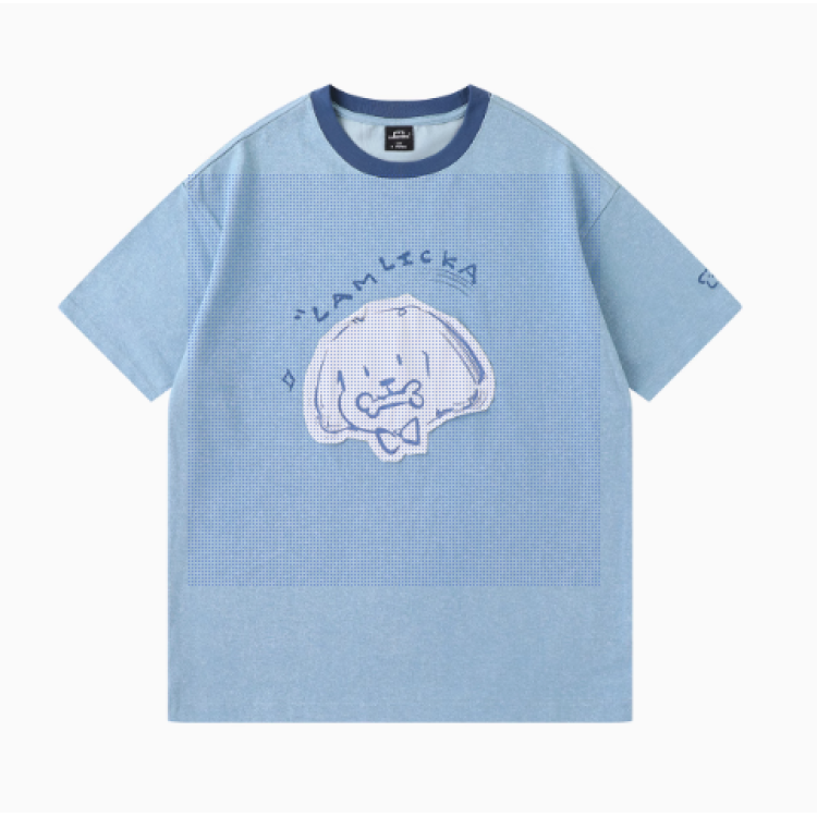 LAMLICKA Fake Two-Piece Long Sleeve T-Shirt - Zhou Shen (Charlie) Same Style Couple's Top